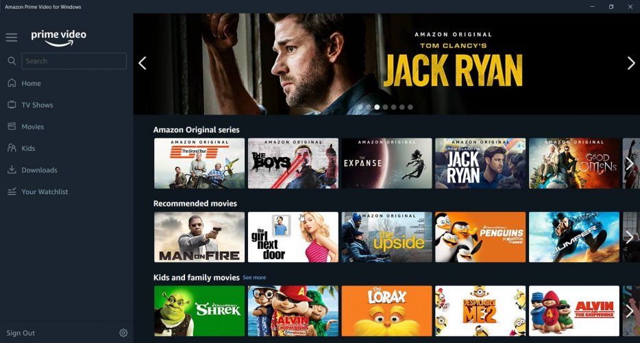 Enjoy Amazon prime video app