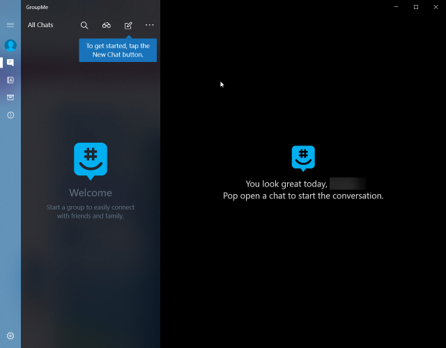 Dark theme in Groupme