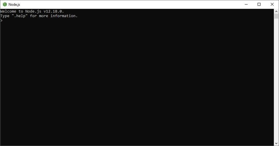 Terminal of Node.js