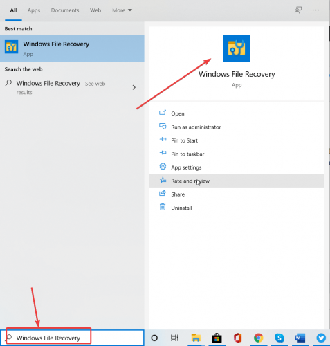 Open Windows File Recovery