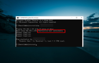destination host unreachable