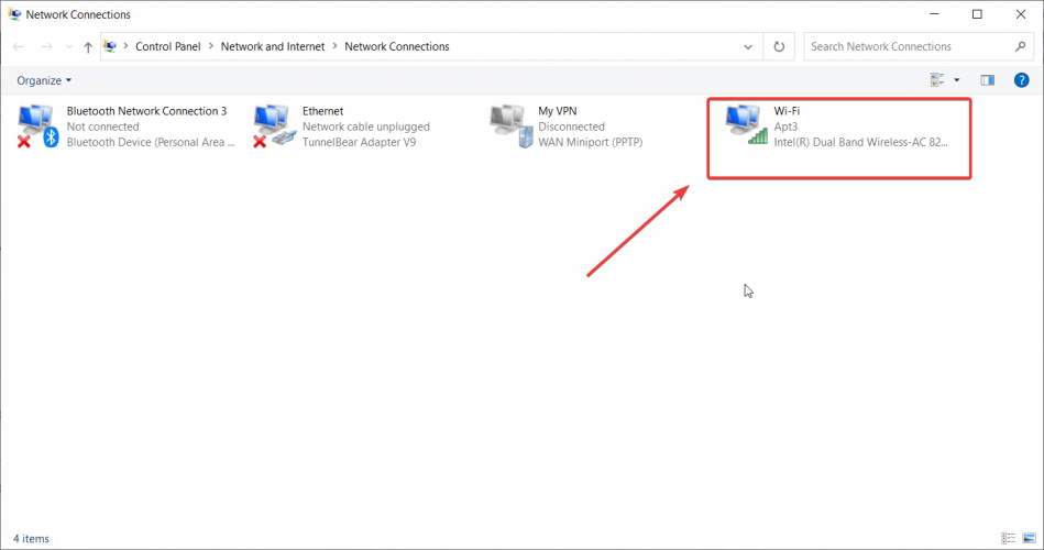 double click your wi-fi network