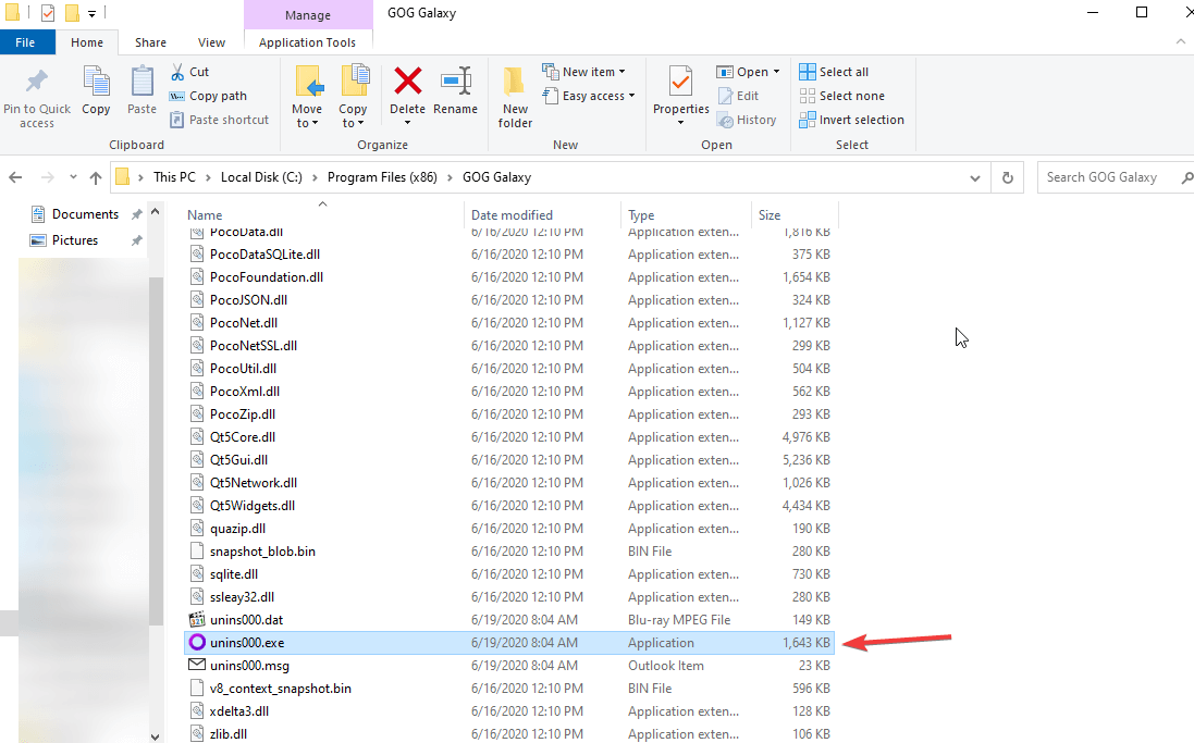 win10-unistall-gog-galaxy