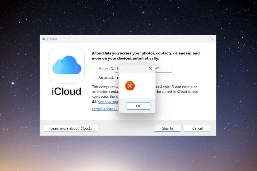 What to do if you can't sign into icloud on windows