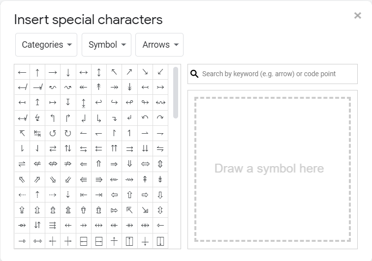 click to add em dash google doc