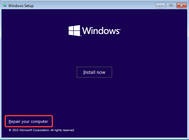 boot sector corrupted  
