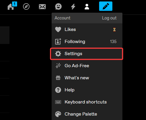 tumblr settings