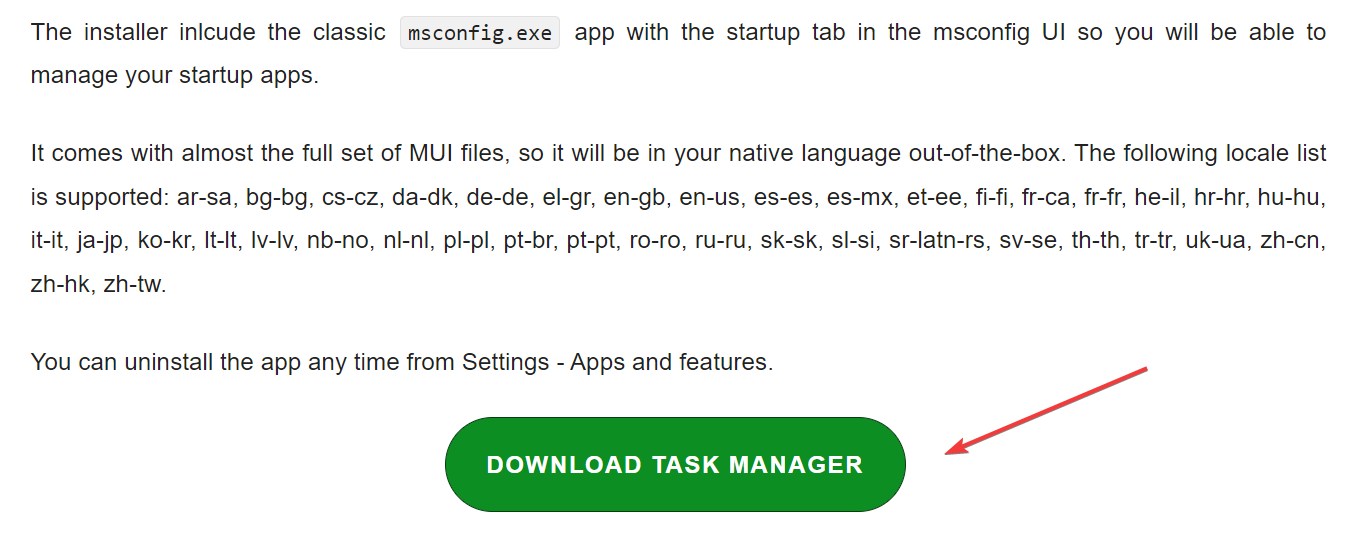 press the download task manager button