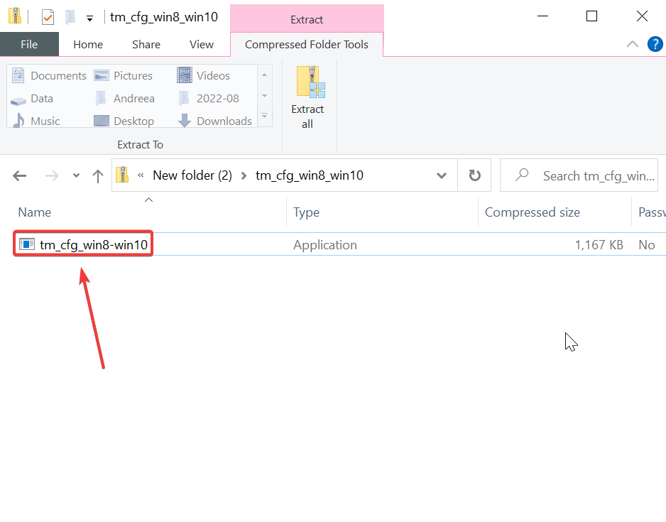 click on the application file to start the installation