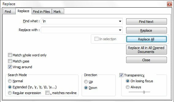 replace notepad