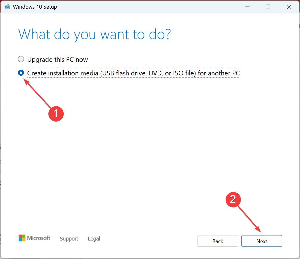 create installation media to fix windows 7 won't update to windows 10