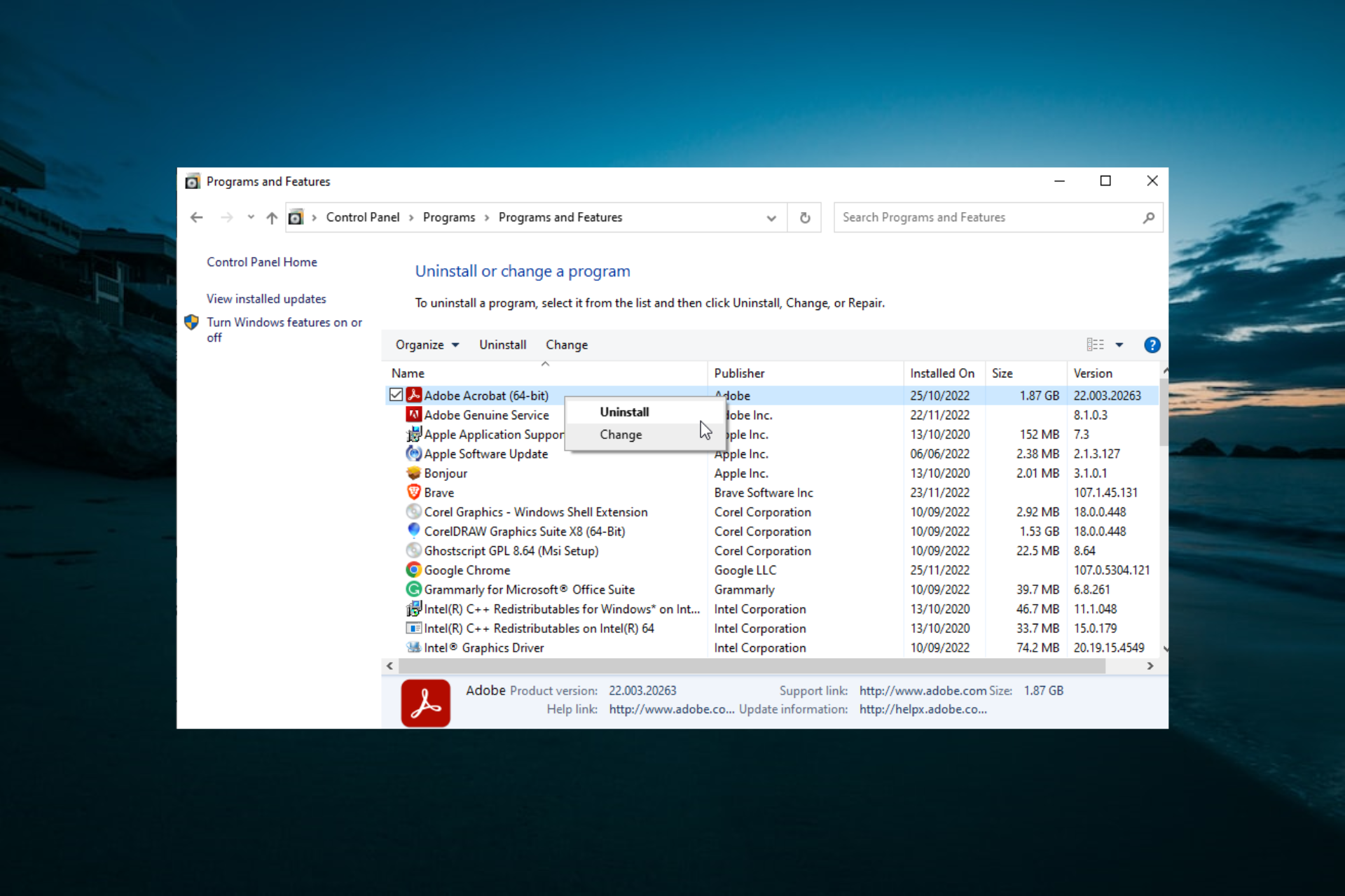 adobe acrobat wont install windows 10