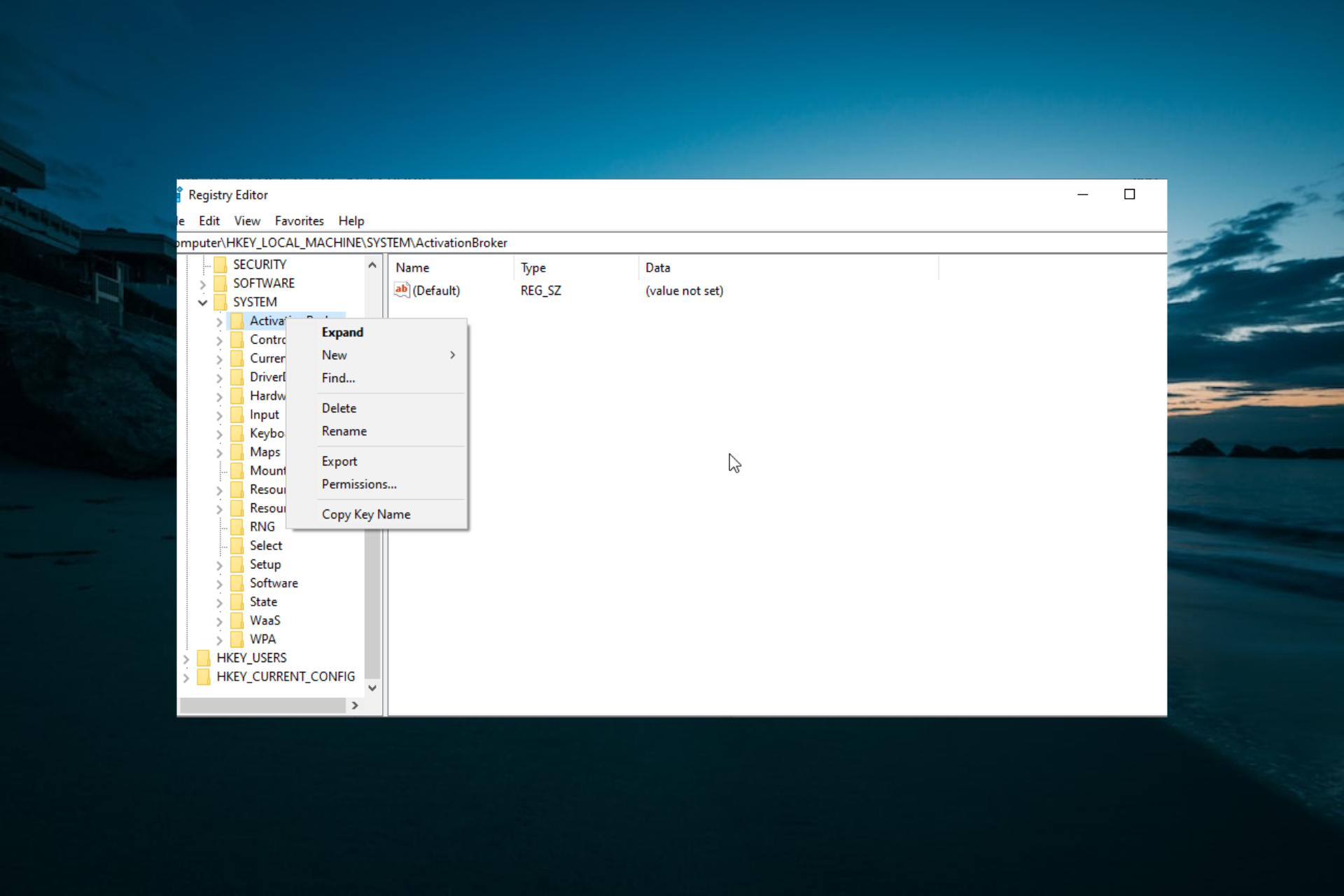 error while deleting a key