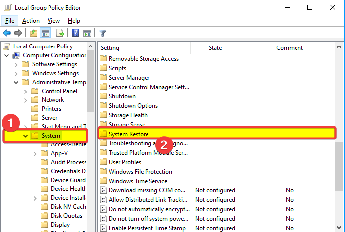 system restore did not complete successfully