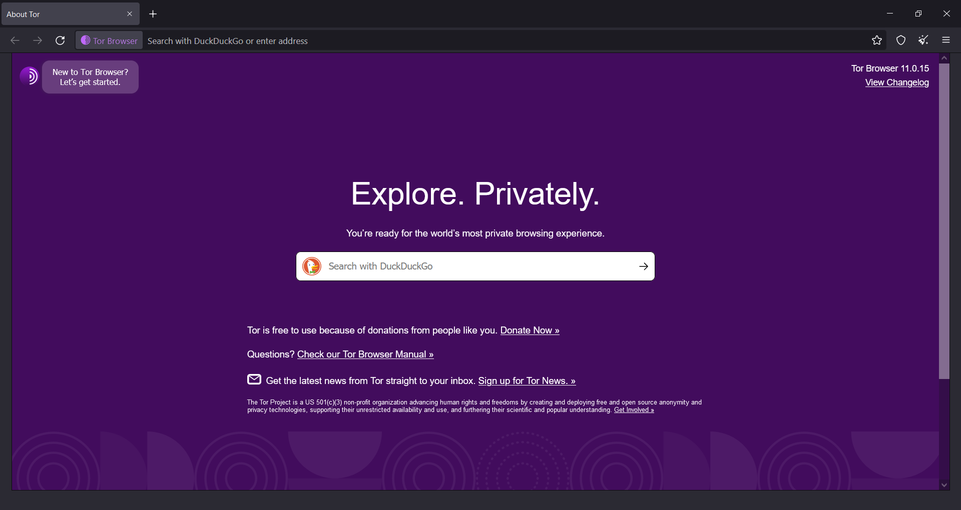 tor user interface