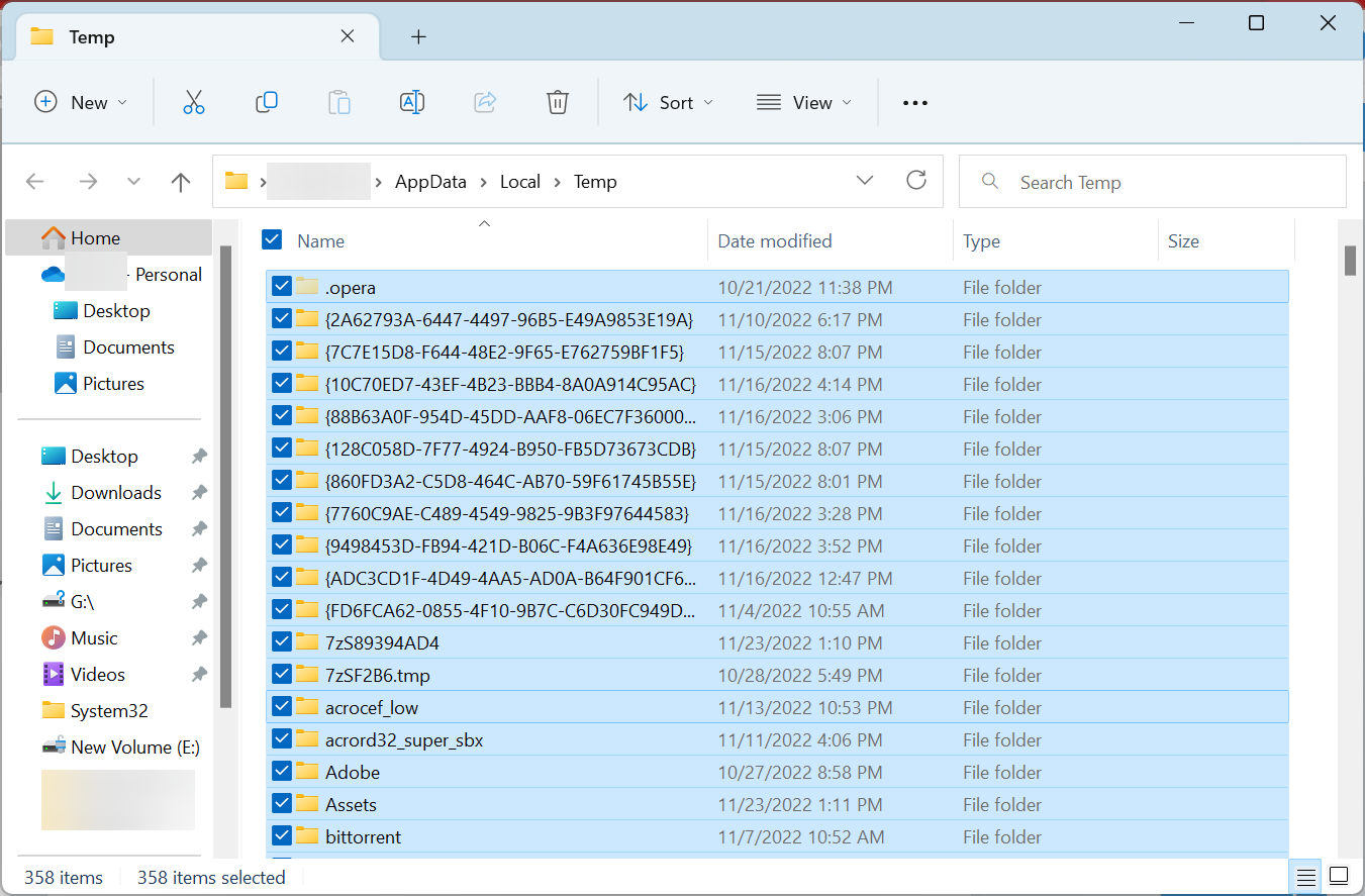 delete temporary files to fix bluestacks not installing