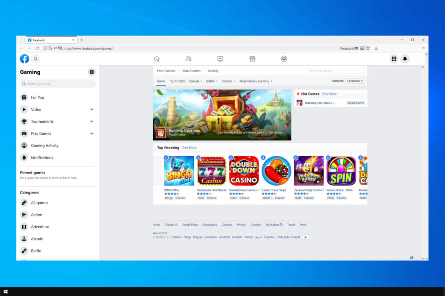 facebook games not working