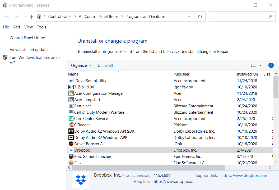 The uninstaller utility rsaenh.dll error