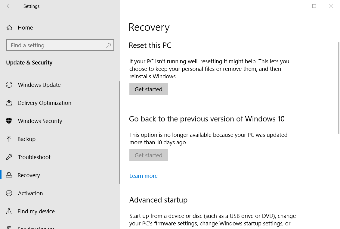 Get started button apisetschema dll
