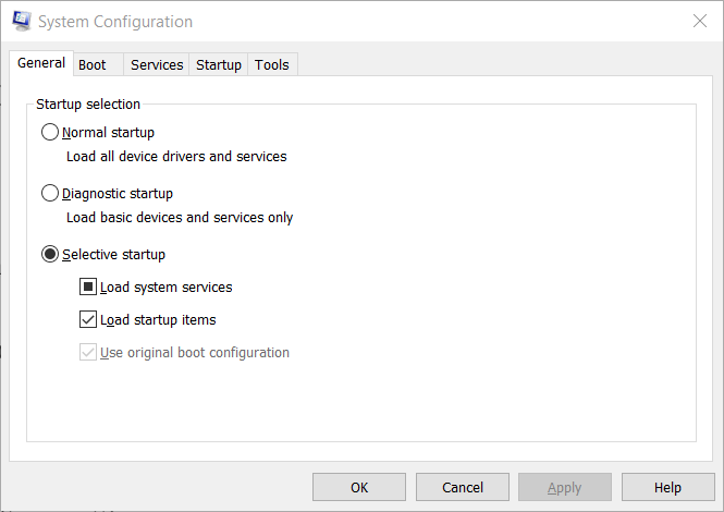 Selective startup steamvr error 306