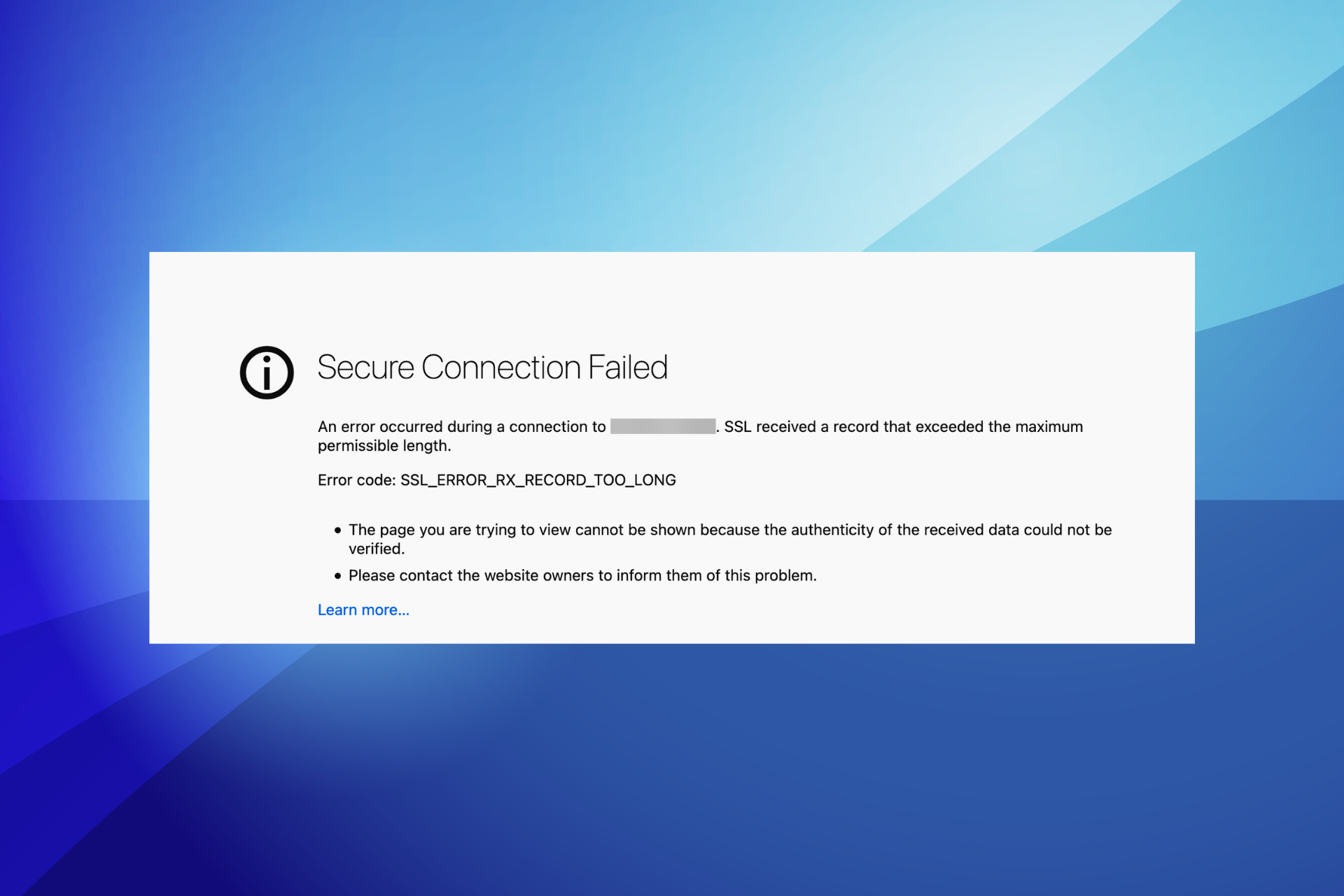 Fix ssl_error_rx_record_too_long firefox error