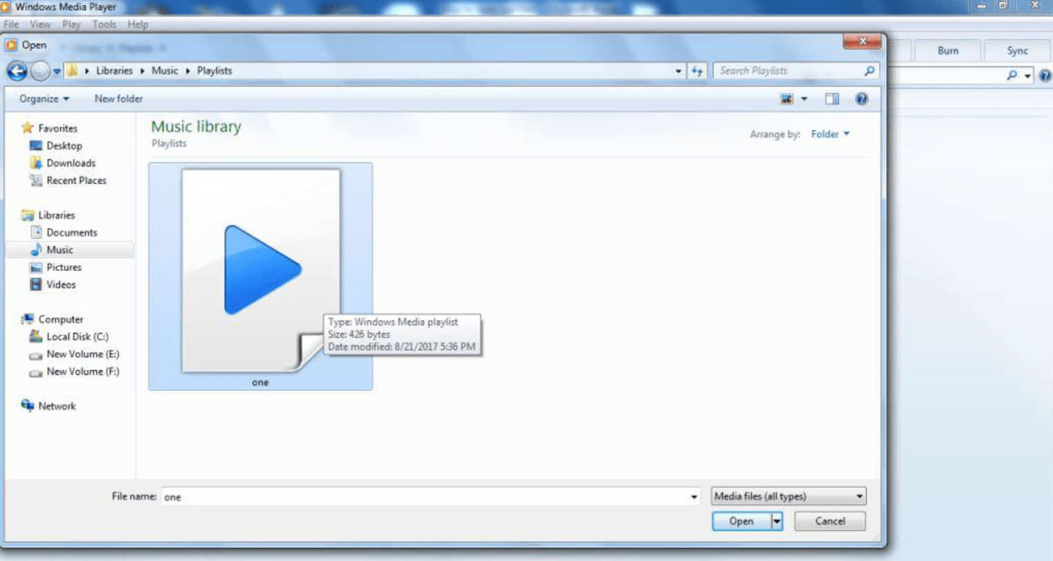 how to open wpl file in windows media player