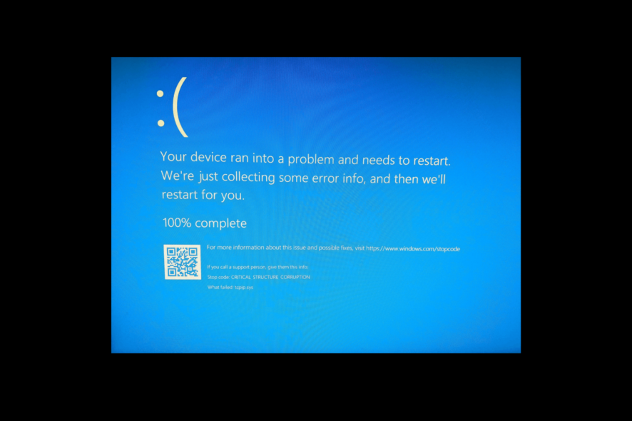 Critical_structure_corruption on Windows 11