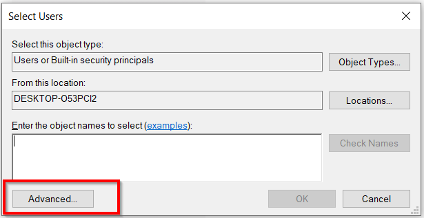 advanced add users windows 10