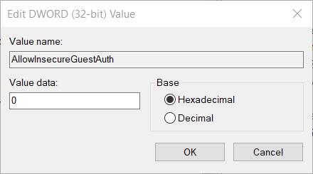 Edit DWORD window windows cannot access readyshare
