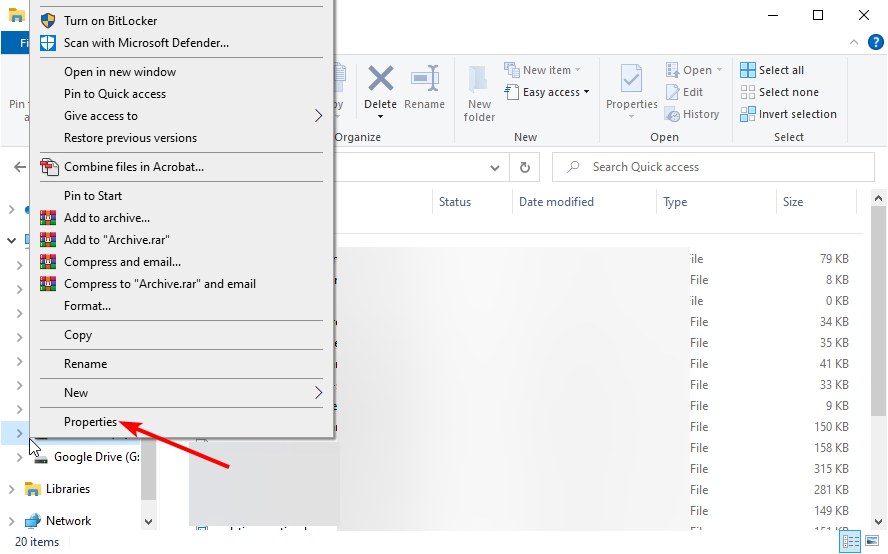 properties check for bad sectors windows 10
