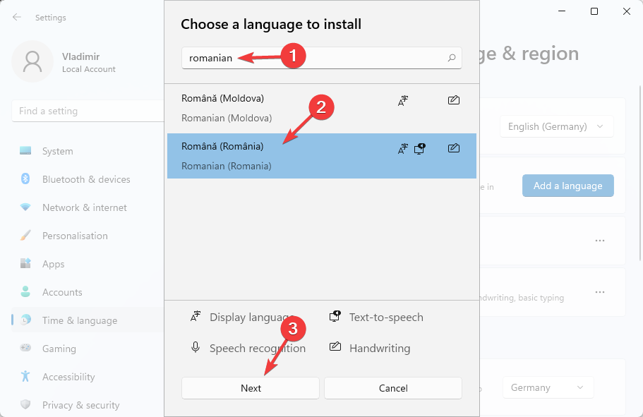 choose your preferred language