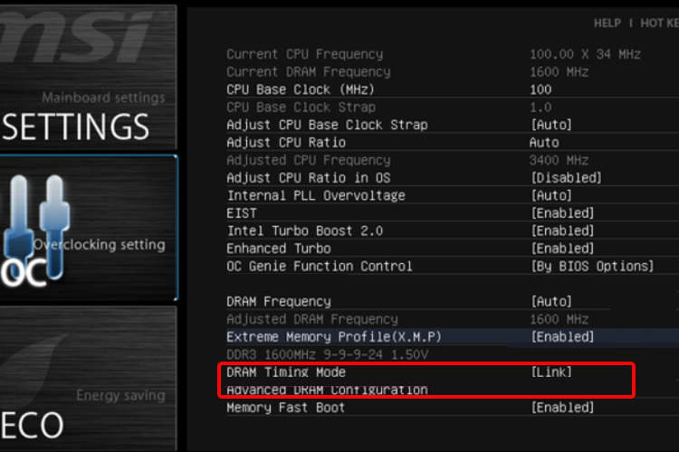 advanced dram configuration