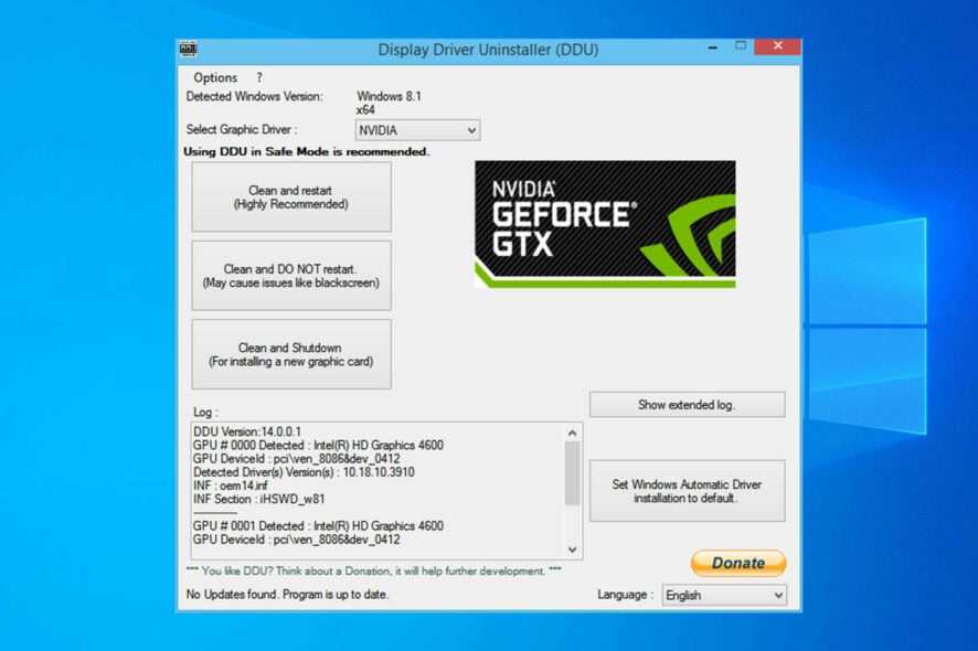 Display Driver Uninstaller windows 10 11