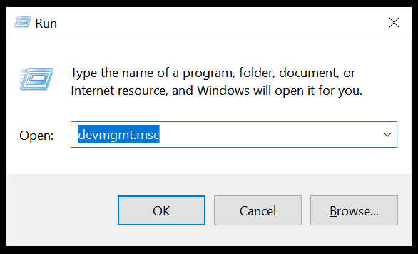open run dialog
