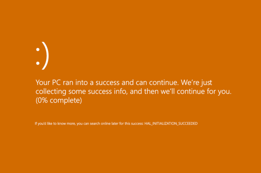 orange screen of death