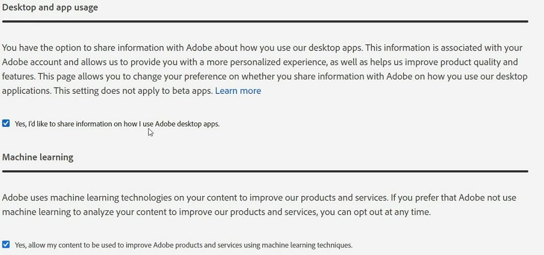 Privacy settings logtransport2 exe error on shutdown adobe dc