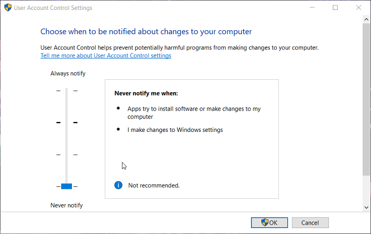 UAC settings quickbooks scanner driver error 281