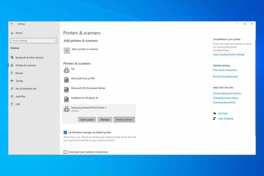 Can’t remove the printer in Windows 10 11
