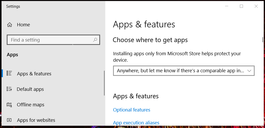 Apps & features tab avast error occurred during uninstallation