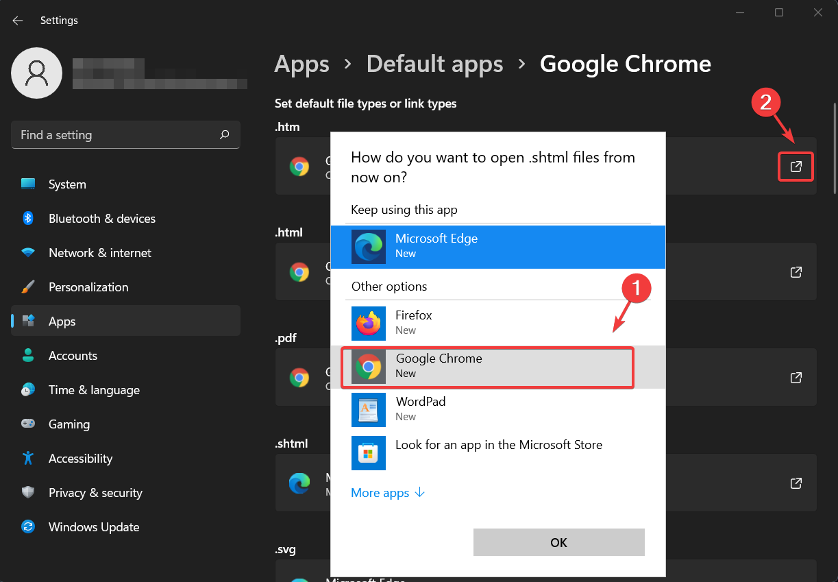 windows 11 set default browser chrome