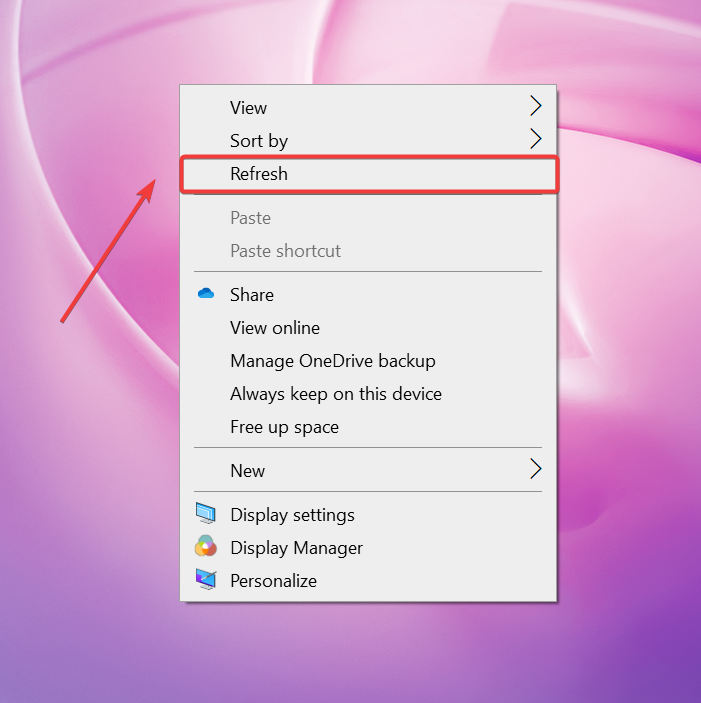 how to refresh windows 11 via context menu