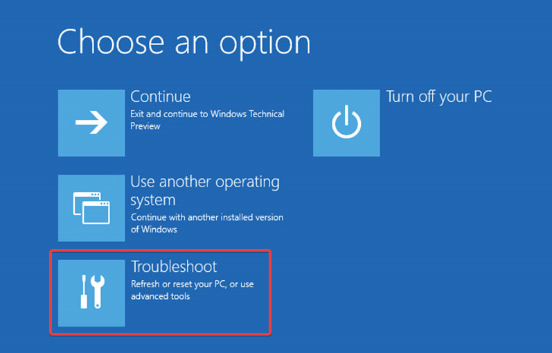 go to troubleshoot