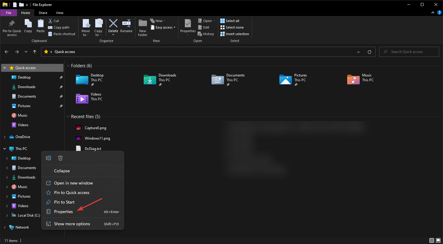 system properties windows 11
