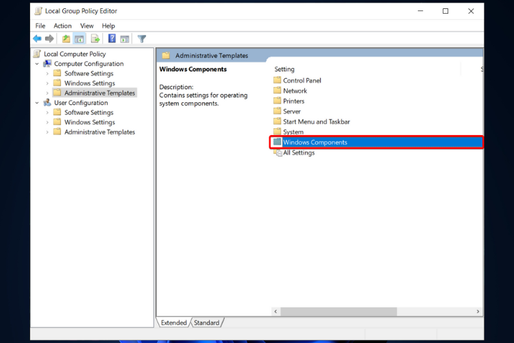 Windows components
