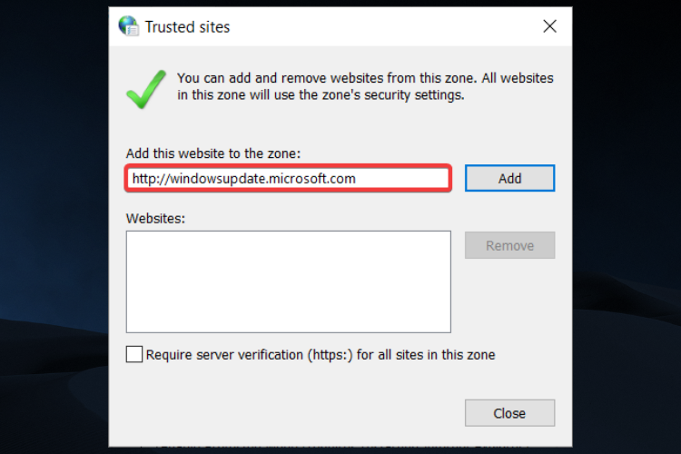 add website box