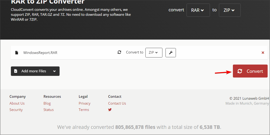 open rar file cloudconvert