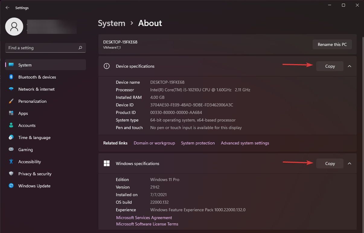 copy pc specs windows 11