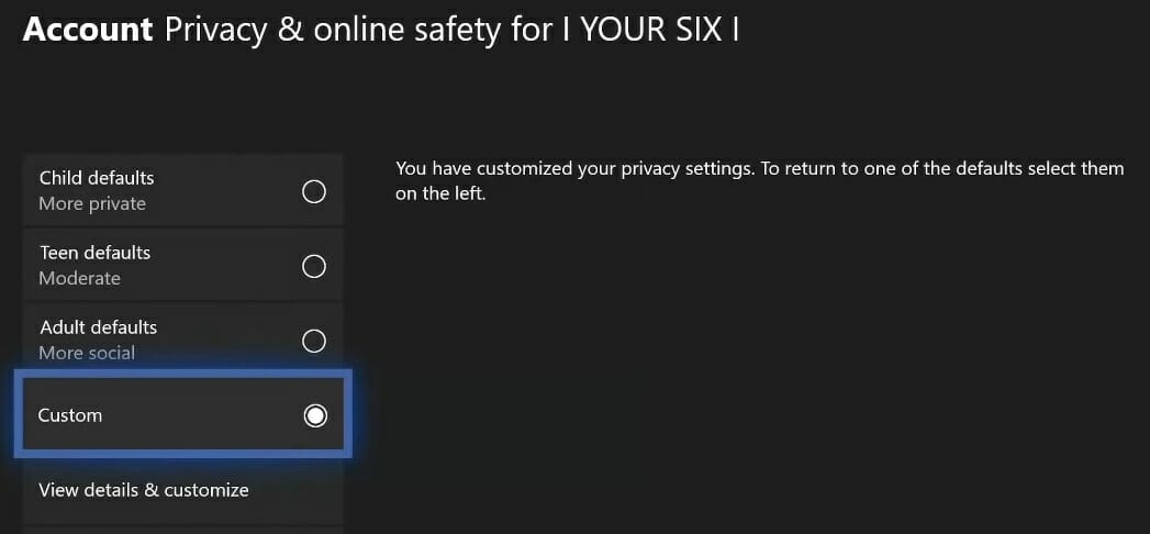 The Custom option modern warfare can't hear voice chat xbox