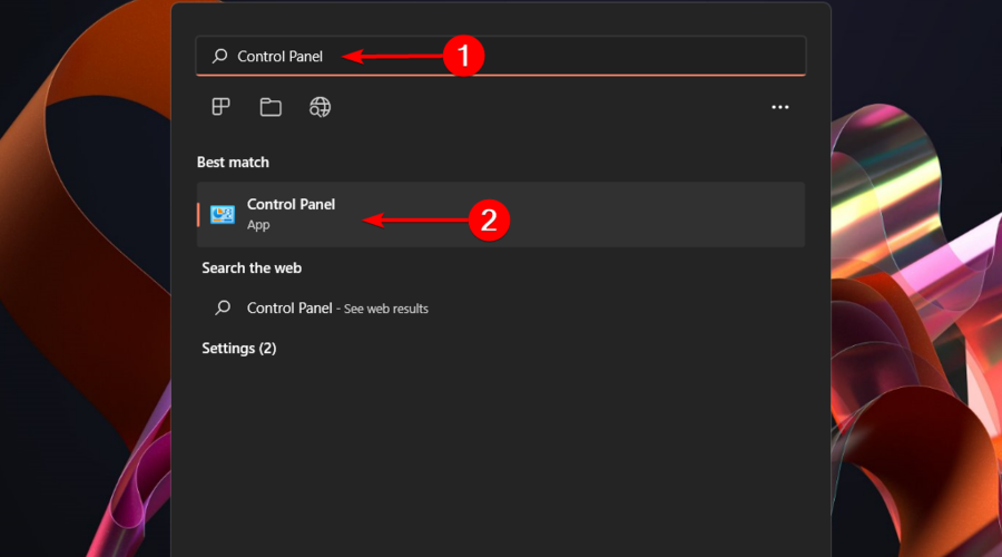 windows 11 control panel