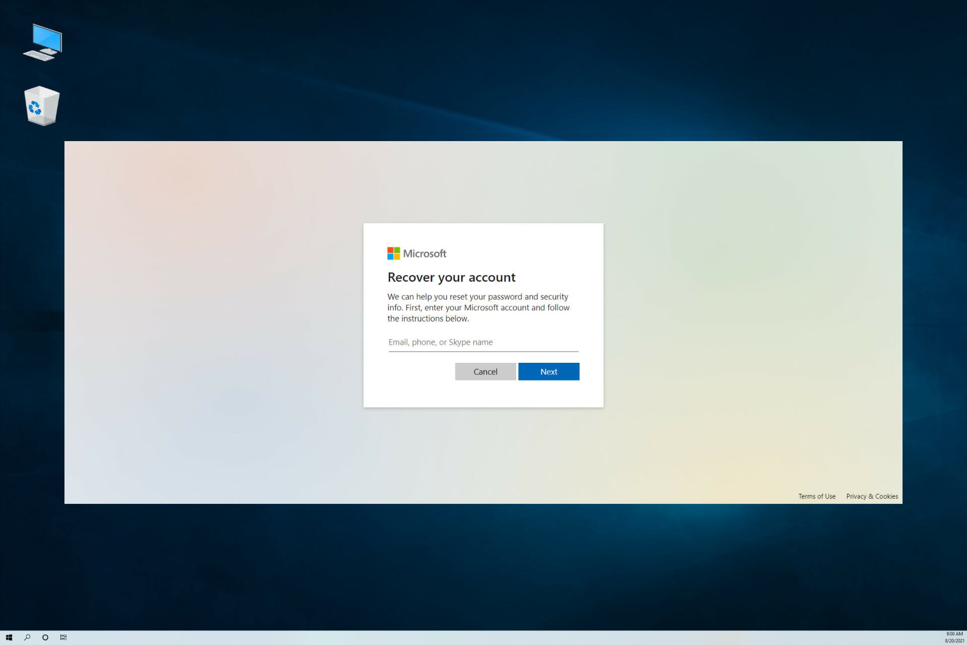 How to change child password in Microsoft family